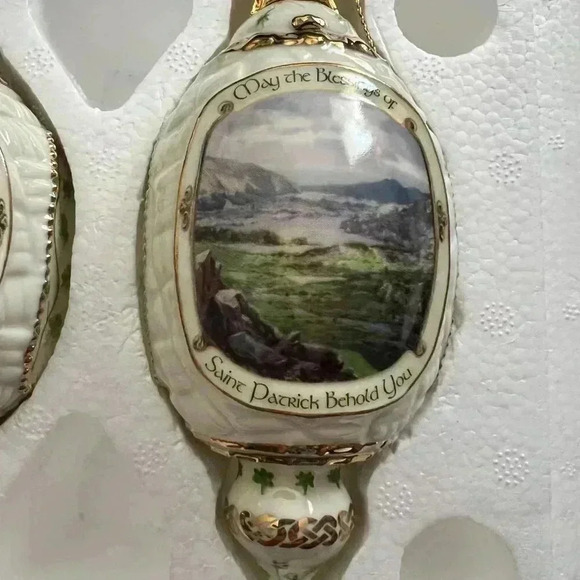 Set #2 Vintage 1999 Bradford Editions Porcelain Irish Blessing Ornaments #38504 - Picture 4 of 4